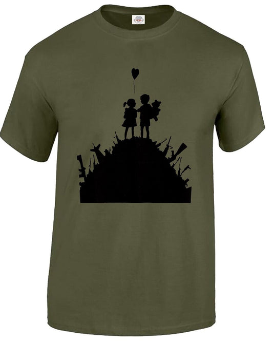 Banksy Kids On Guns | MEN'S T-SHIRT