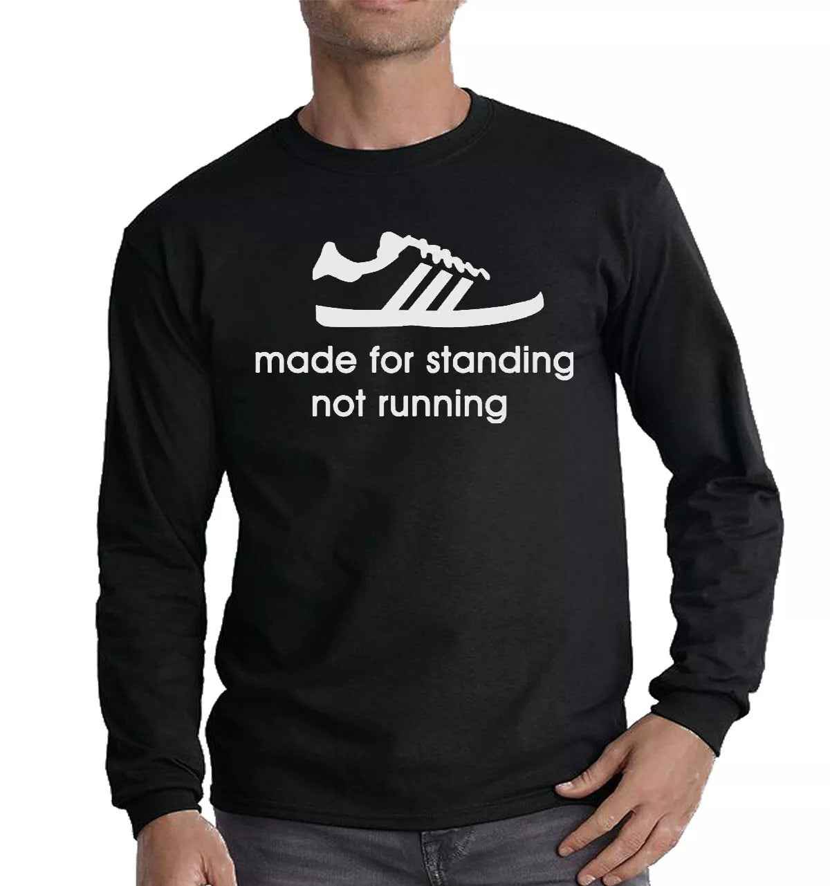 Funny Football T-Shirt for Men Long Sleeve Sport Tee - Perfect for Standing Not Running Funny Football T-Shirt for Men Long Sleeve Sport Tee - Perfect for Standing Not Running