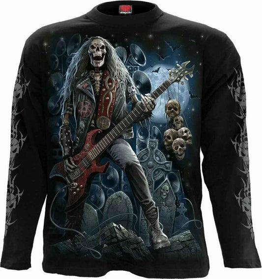 SPIRAL DIRECT GRIM ROCKER LONGSLEEVE SHIRT / Skull / Dead Man / New Top SPIRAL DIRECT GRIM ROCKER LONGSLEEVE SHIRT / Skull / Dead Man / New Top