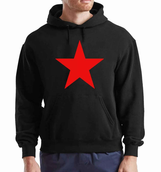 Red Star Hoodie Sweatshirt for Men Inspired by Sharon Tate Retro 1960s Design Red Star Hoodie Sweatshirt for Men Inspired by Sharon Tate Retro 1960s Design