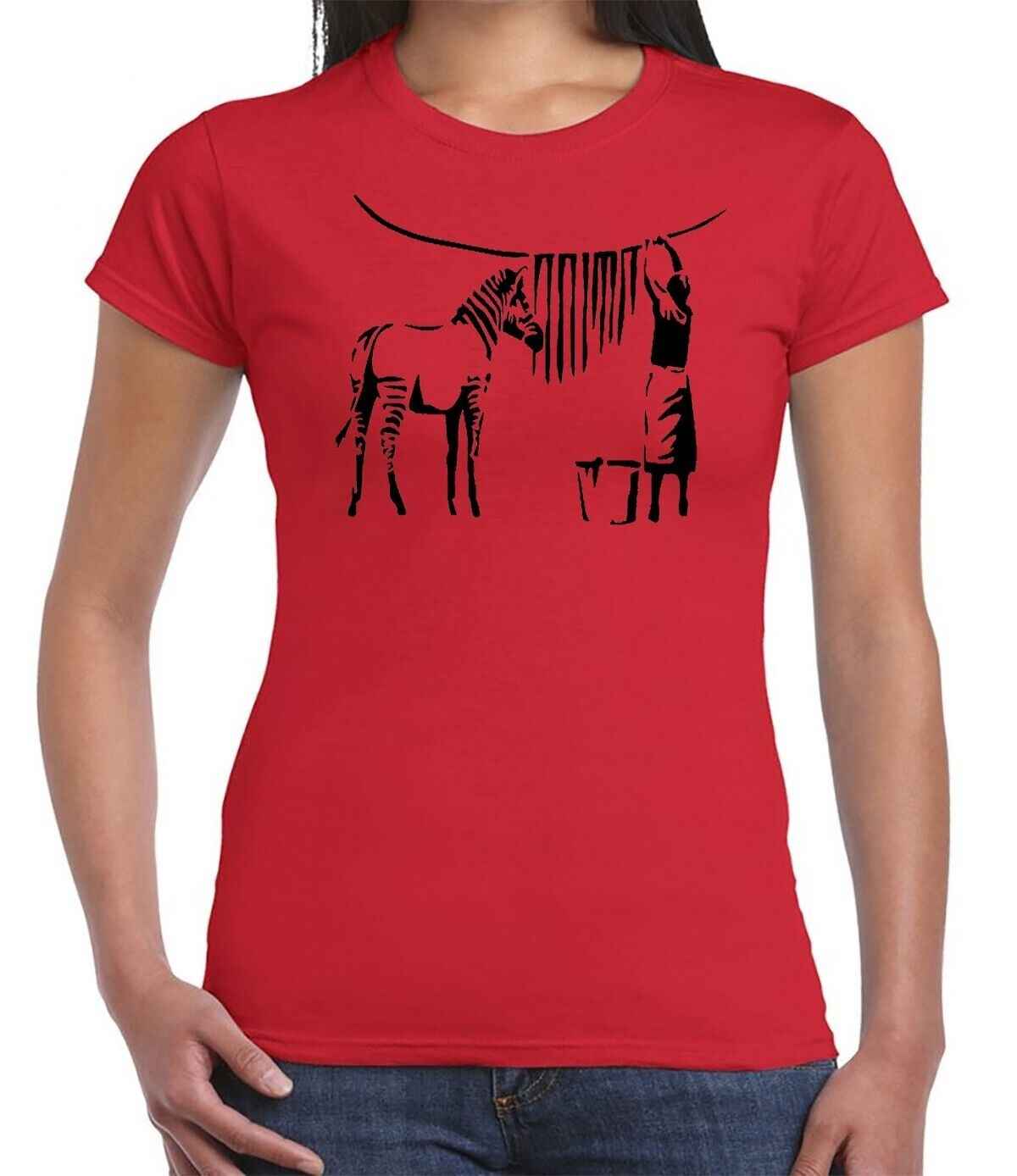 Banksy Zebra Wash | LADIES T-SHIRT