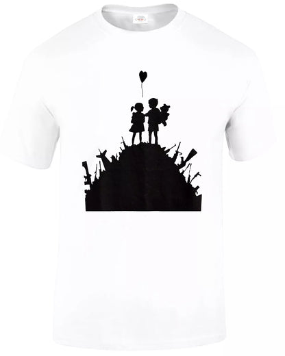 Banksy Kids On Guns | MEN'S T-SHIRT