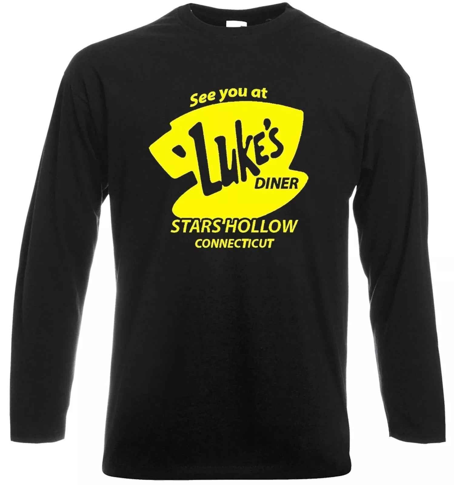 Luke's Diner T-Shirt Funny Retro Long Sleeve Tee for Men - Vintage Gilmore Gift Top Luke's Diner T-Shirt Funny Retro Long Sleeve Tee for Men - Vintage Gilmore Gift Top