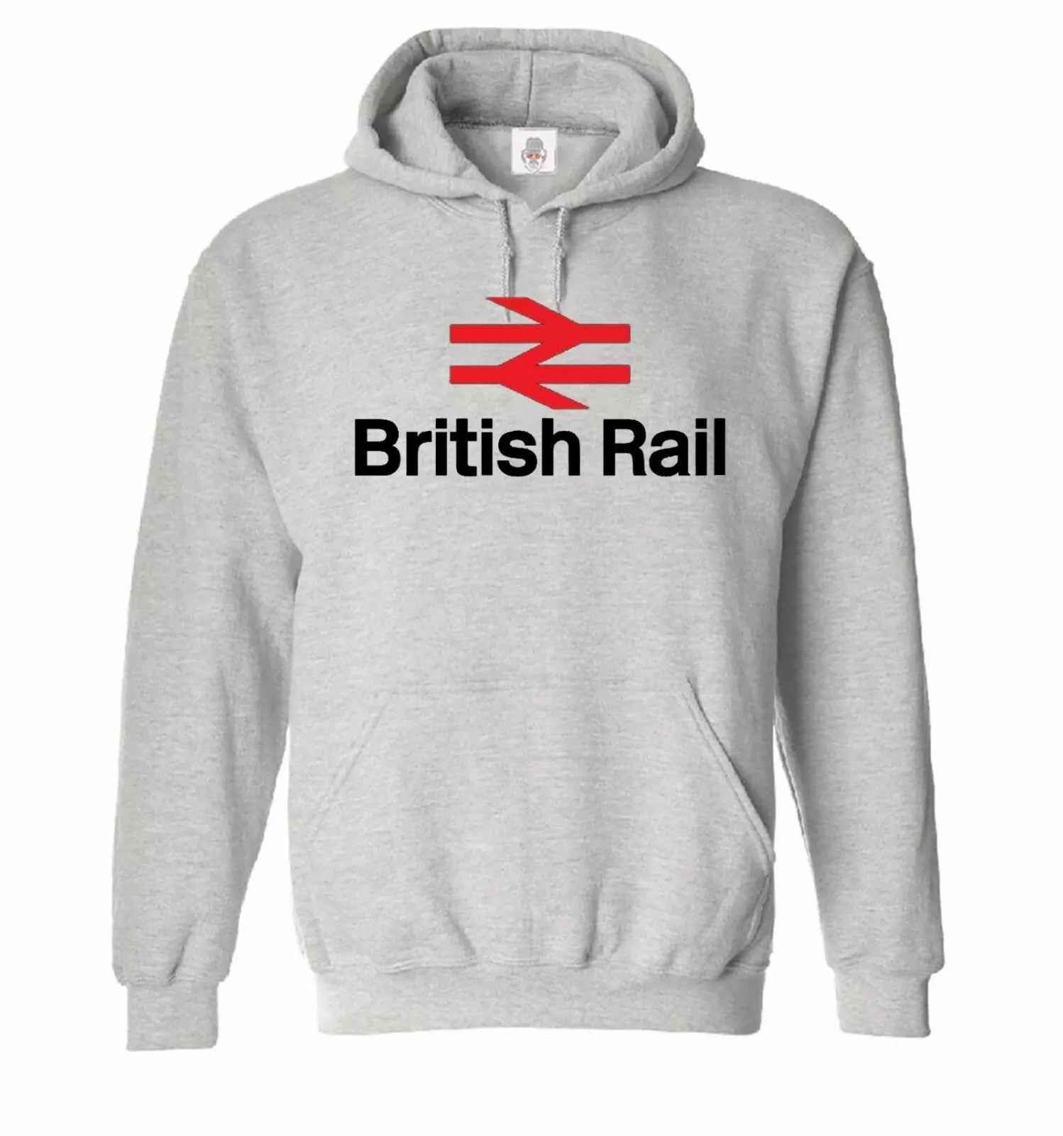 New British Rail Hoody Sweatshirt Mens Hood Funny Train Retro Logo Symbol Hoodie SPORT GRAY HOODY BLACK PRINT New British Rail Hoody Sweatshirt Mens Hood Funny Train Retro Logo Symbol Hoodie