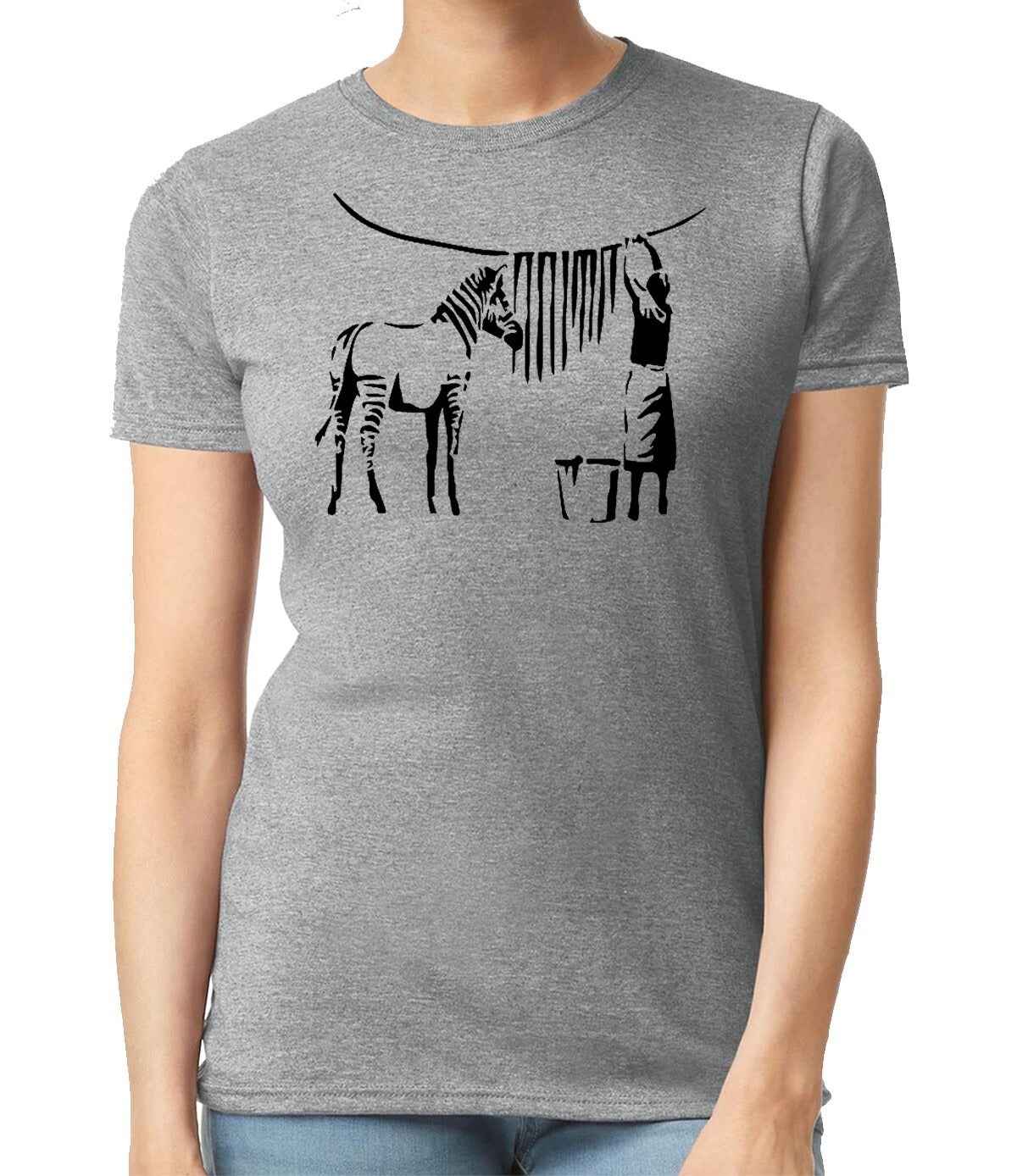 Banksy Zebra Wash | LADIES T-SHIRT