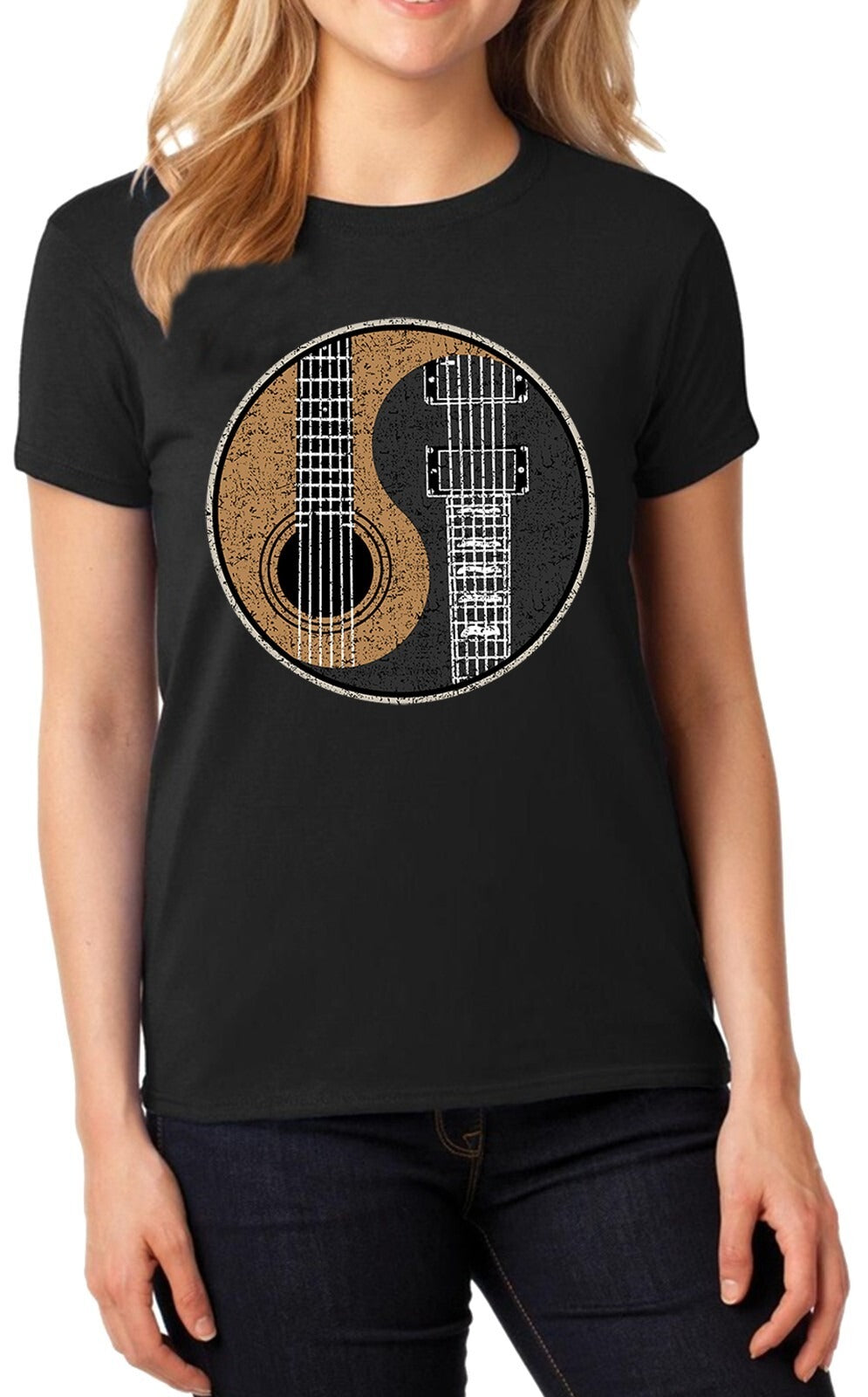 Yin Yang Guitar | LADIES T-SHIRT