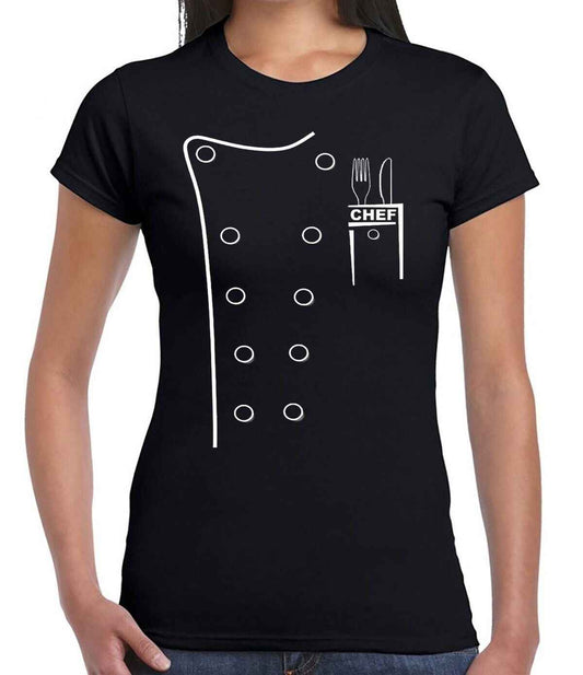 Chef Cooking Food| LADIES T-SHIRT