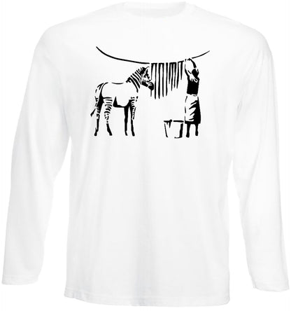 Banksy Zebra Wash | Long Sleeve Men's