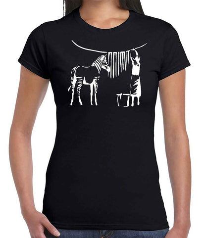 Banksy Zebra Wash | LADIES T-SHIRT