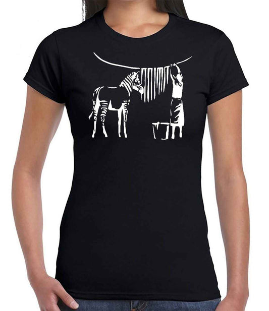 Banksy Zebra Wash | LADIES T-SHIRT