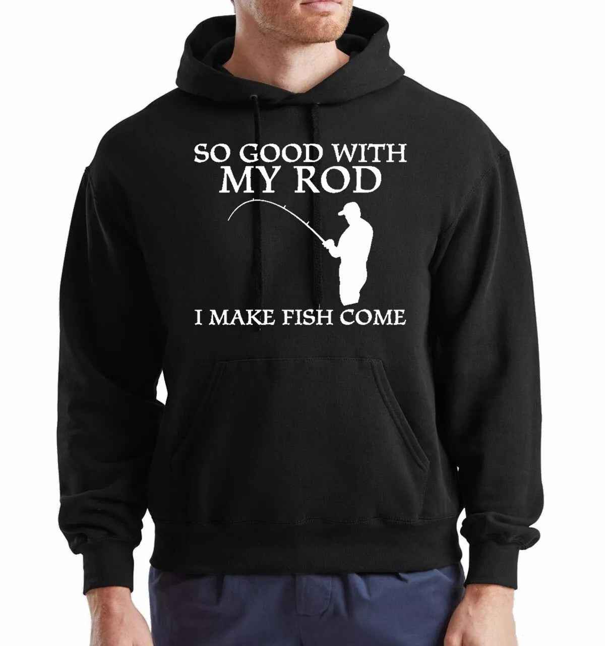 So Good With My Rod Funny Fishing Hoodie for Men - Sweatshirt for Carp Fisherman So Good With My Rod Funny Fishing Hoodie for Men - Sweatshirt for Carp Fisherman