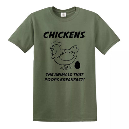 Chickens Poop Breakfast | MEN'S T-SHIRT