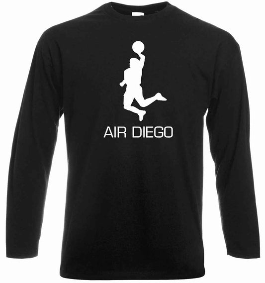 Air Diego Maradona Argentina T-Shirt Men's Long Sleeve Football World Cup Soccer Air Diego Maradona Argentina T-Shirt Men's Long Sleeve Football World Cup Soccer