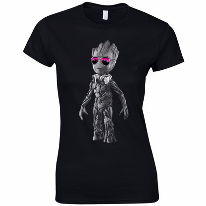 DJ STANDING Baby Groot | LADIES T-SHIRT