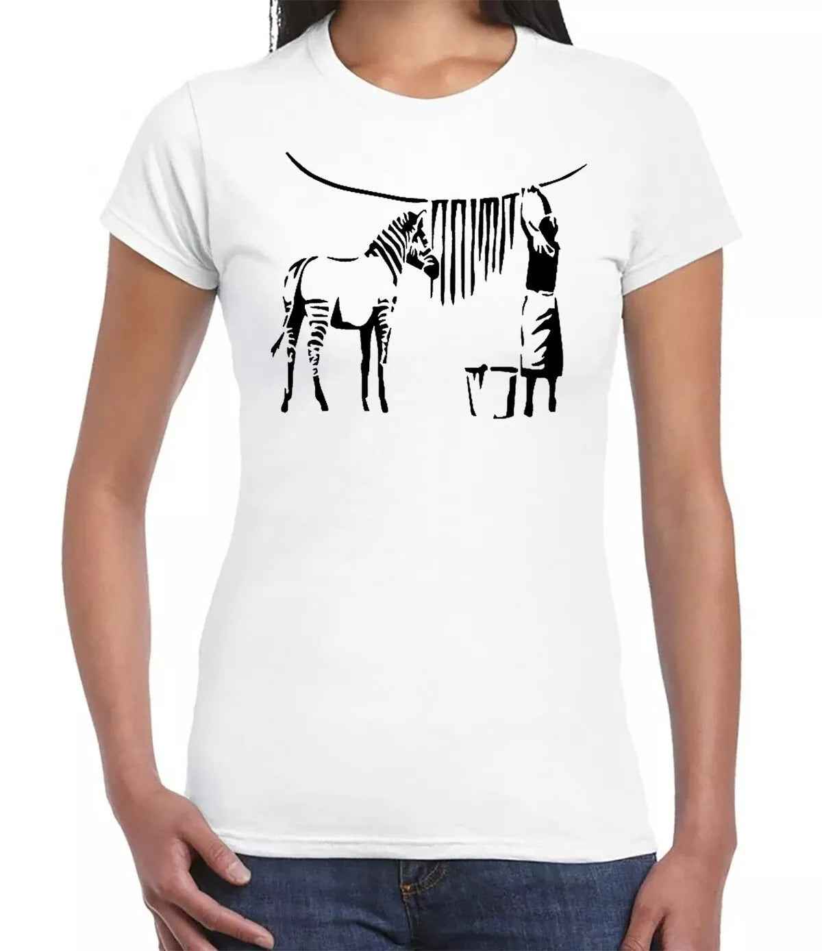 Banksy Zebra Wash | LADIES T-SHIRT