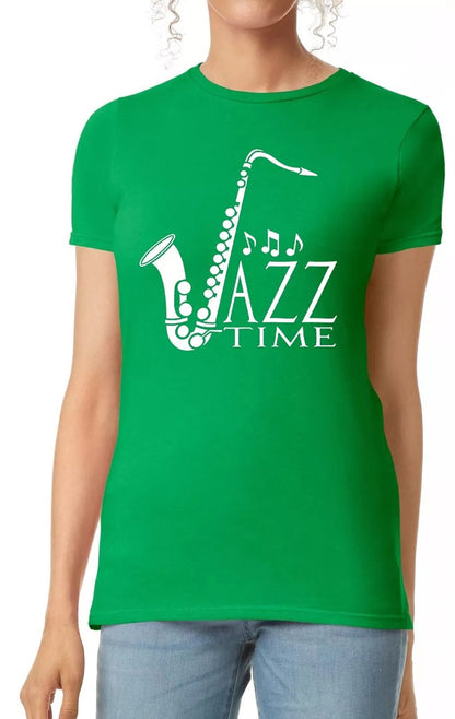 Jazz time saxaphone | LADIES T-SHIRT
