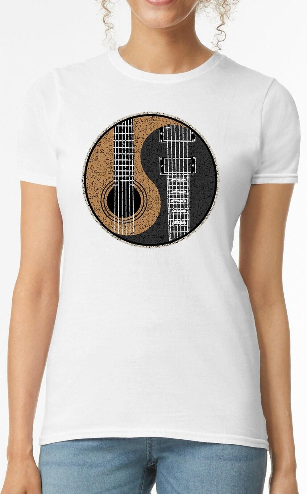 Yin Yang Guitar | LADIES T-SHIRT