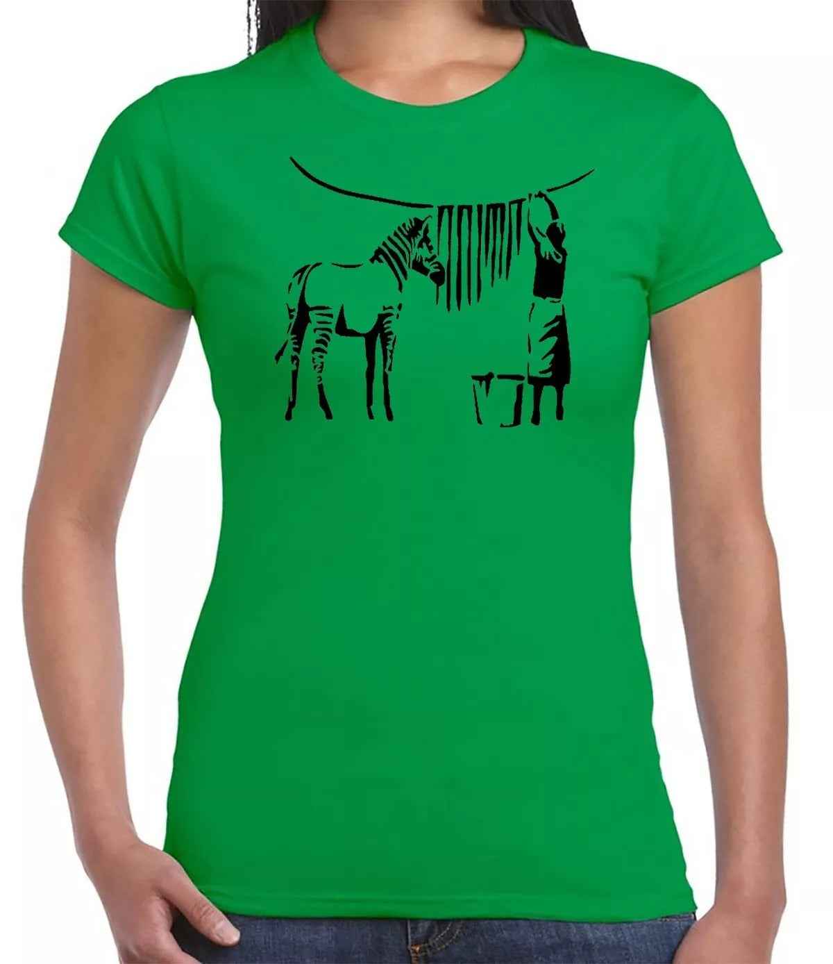 Banksy Zebra Wash | LADIES T-SHIRT