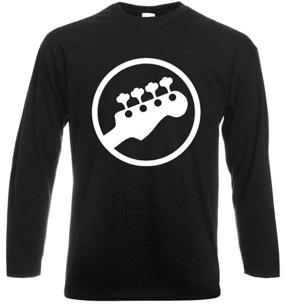 Bass Guitar Player T-Shirt Men's Long Sleeve Top for Guitarists Rock Band Bass Guitar Player T-Shirt Men's Long Sleeve Top for Guitarists Rock Band