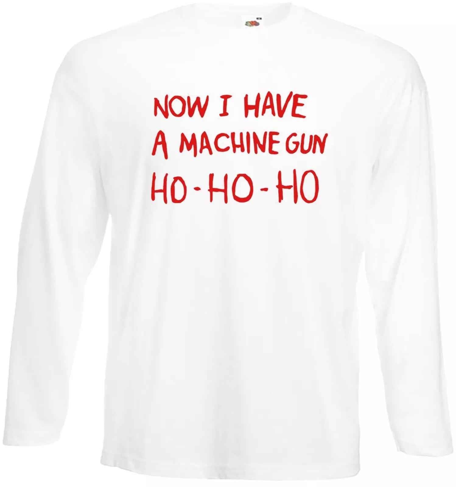 Die Hard T-Shirt Now I Have A Machine Gun Ho Ho Ho Long Sleeve Men's Tee Top Die Hard T-Shirt Now I Have A Machine Gun Ho Ho Ho Long Sleeve Men's Tee Top