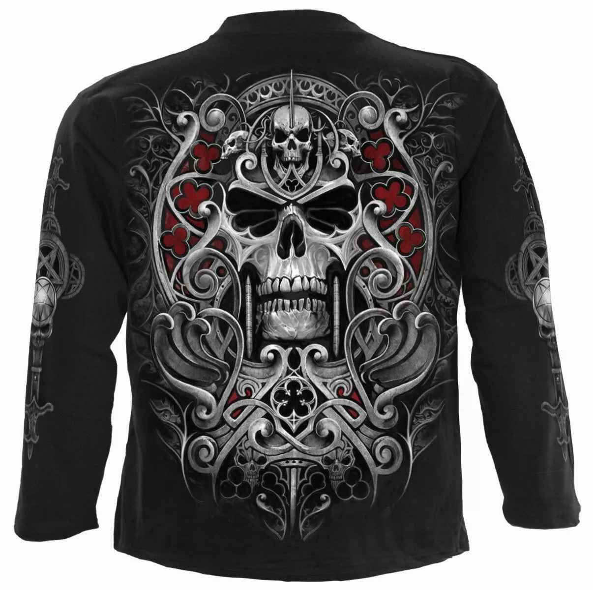 Spiral Direct REAPER'S DOOR LONG SLEEVE T-Shirt/Biker/Goth/Skull/Angel/Reaper Spiral Direct REAPER'S DOOR LONG SLEEVE T-Shirt/Biker/Goth/Skull/Angel/Reaper