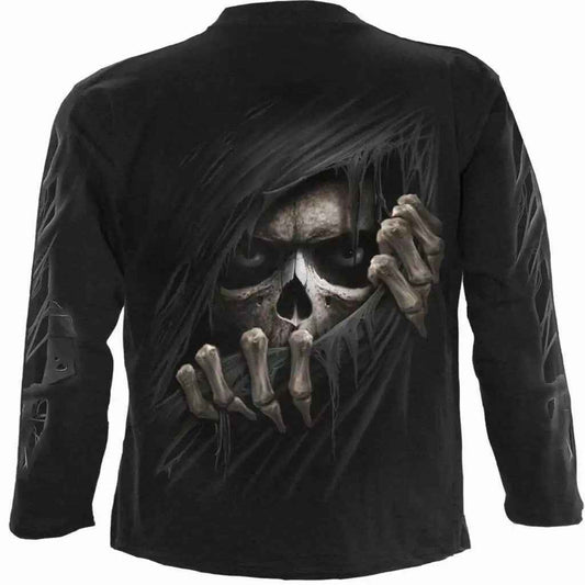 Spiral Direct GRIM REAPER Long Sleeve T-shirt/Biker/Tattoo/Skull/Reaper/Goth/Top Spiral Direct GRIM REAPER Long Sleeve T-shirt/Biker/Tattoo/Skull/Reaper/Goth/Top