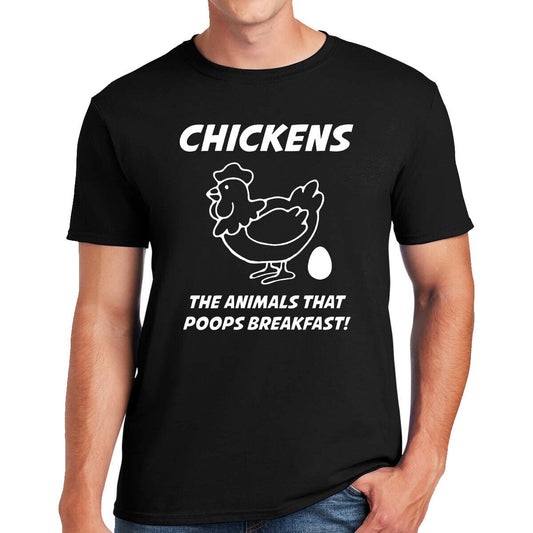 Chickens Poop Breakfast | MEN'S T-SHIRT