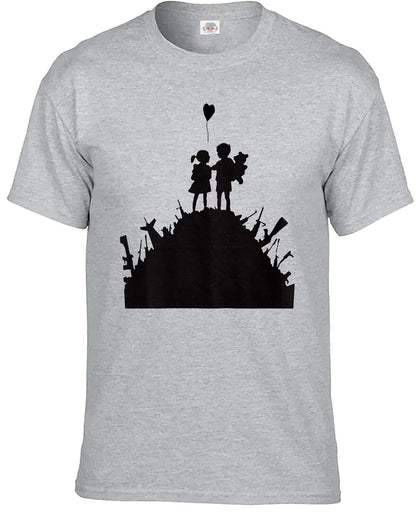Banksy Kids On Guns | MEN'S T-SHIRT