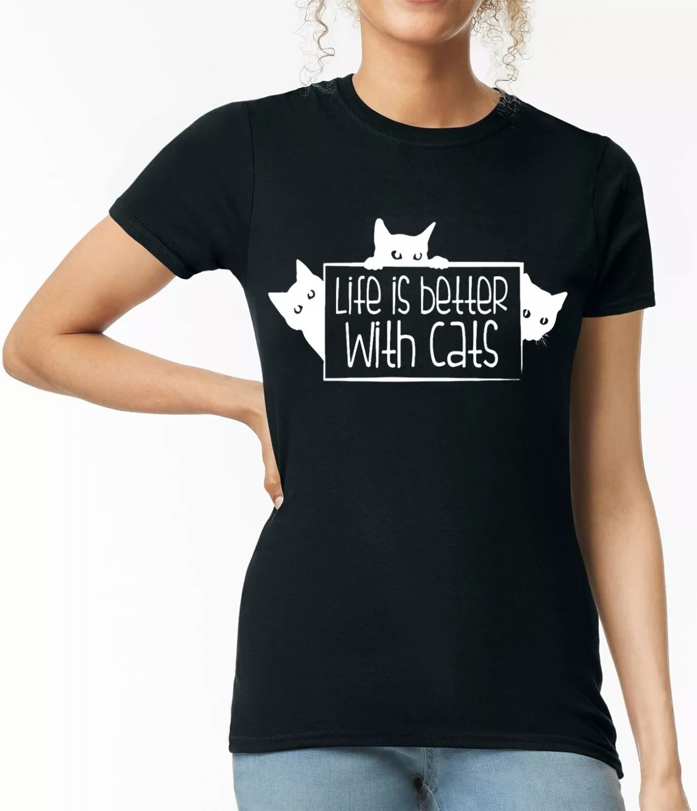 Life is better with cats | LADIES T-SHIRT