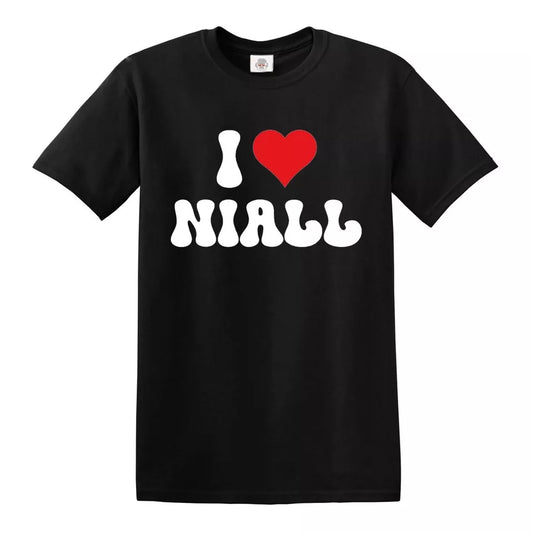 I Love Niall T-Shirt Men's I Heart Niall Valentine's Day Lovers T-Shirt Tee Top