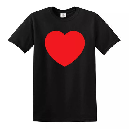 Big Red Heart T-Shirt Men's Valentines Day Lovers Love Special Gifts Tee Top