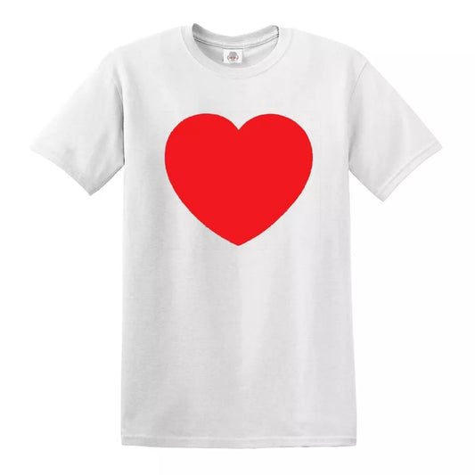 Big Red Heart T-Shirt Men's Valentines Day Lovers Love Special Gifts Tee Top