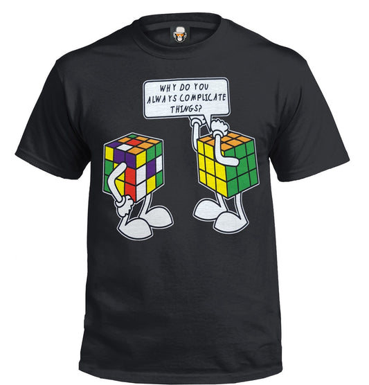 Rubik's Cube T-shirt - Black Sublimation Design Rubik's Cube T-shirt - Black Sublimation Design