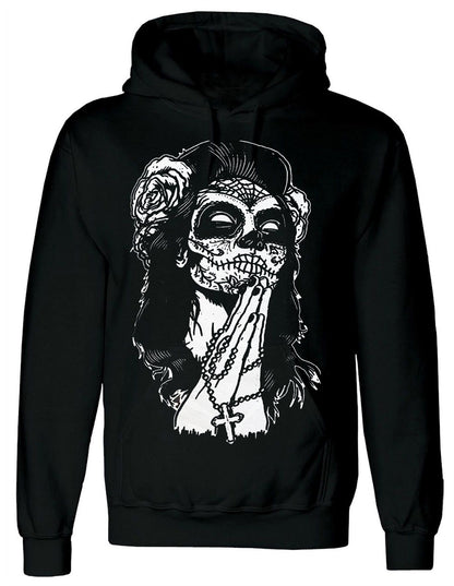 MEXICAN SKULL - MEN'S BLACK HOODY