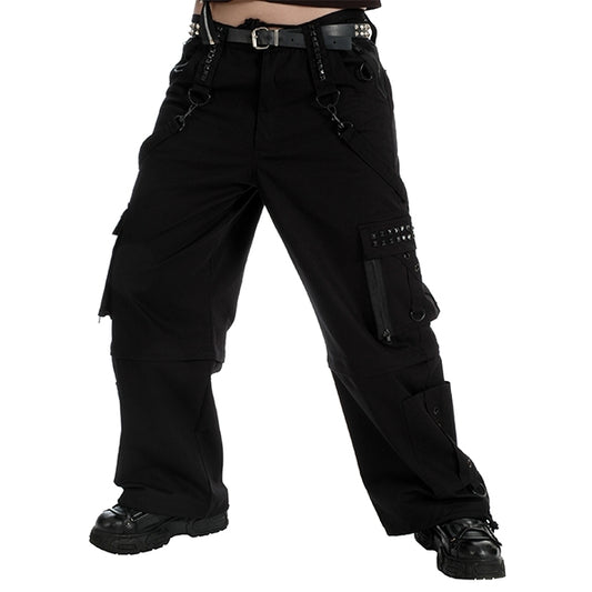 BLACK STUDDED BAGGY TROUSER