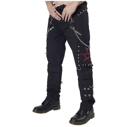 PENTAGRAM BLACK SLIM-FIT TROUSER