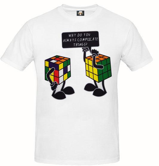 Rubik's Cube T-shirt - White Sublimation Design Rubik's Cube T-shirt - White Sublimation Design