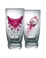 BLOOD ROSE WATER GLASSES SET OF 2