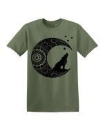 HOWLING WOLF MOON - OLIVE  T SHIRT