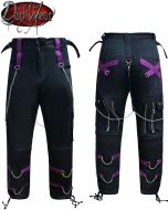 BLACK AND PURPLE GOTHIC CHAIN TROUSERS