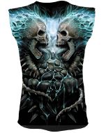 FLAMING SPINE ALL OVER SLEEVELESS T-SHIRT