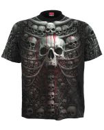 DEATH RIBS ALL OVER PLUS SIZE BLACK T-SHIRT