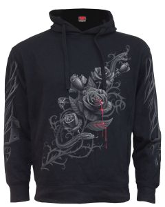 FATAL ATTRACTION SIDE POCKET STITCHED BLACK HOODY
