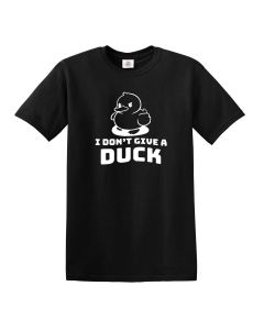 I DON'T GIVE A DUCK- FRONT PRINT T-SHIRT BLACK