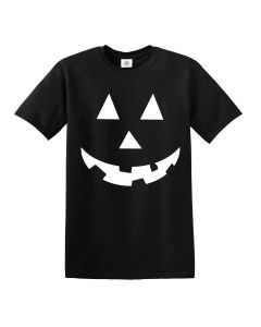 Halloween Pumpkin Face Funny Black T-Shirt 