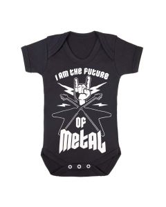 I M THE FUTURE OF METAL - BLACK BABY GROWS