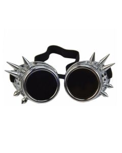 DARKWEAR WELDING CYBER GOGGLES WITH SPIKES - SILVER