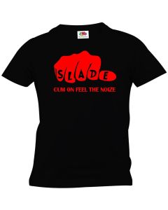 Slade 70s Red Print Black T-Shirt 