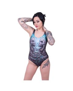 FLAMING SPINE AO SCOOP BACK PADDED SWIMSUIT